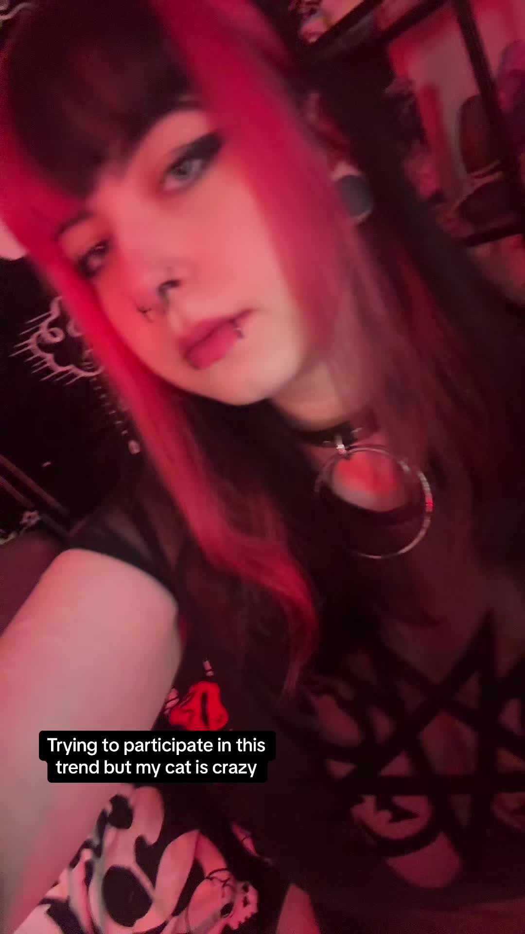 🤧 #gothgirl #altgirl #german  | Trying to participate in this trend but my cat is crazy | Country: DE