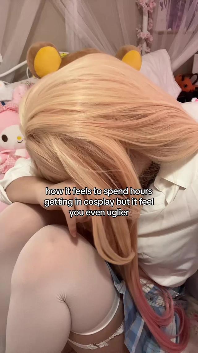 just a relatable post!! #fyp #foryou #foryoupage #cosplayer #relatable #marinkitagawacosplay #mydressupdarling #streamer #GamerGirl  | how it feels to spend hours getting in cosplay but it feel you even uglier  | Country: US
